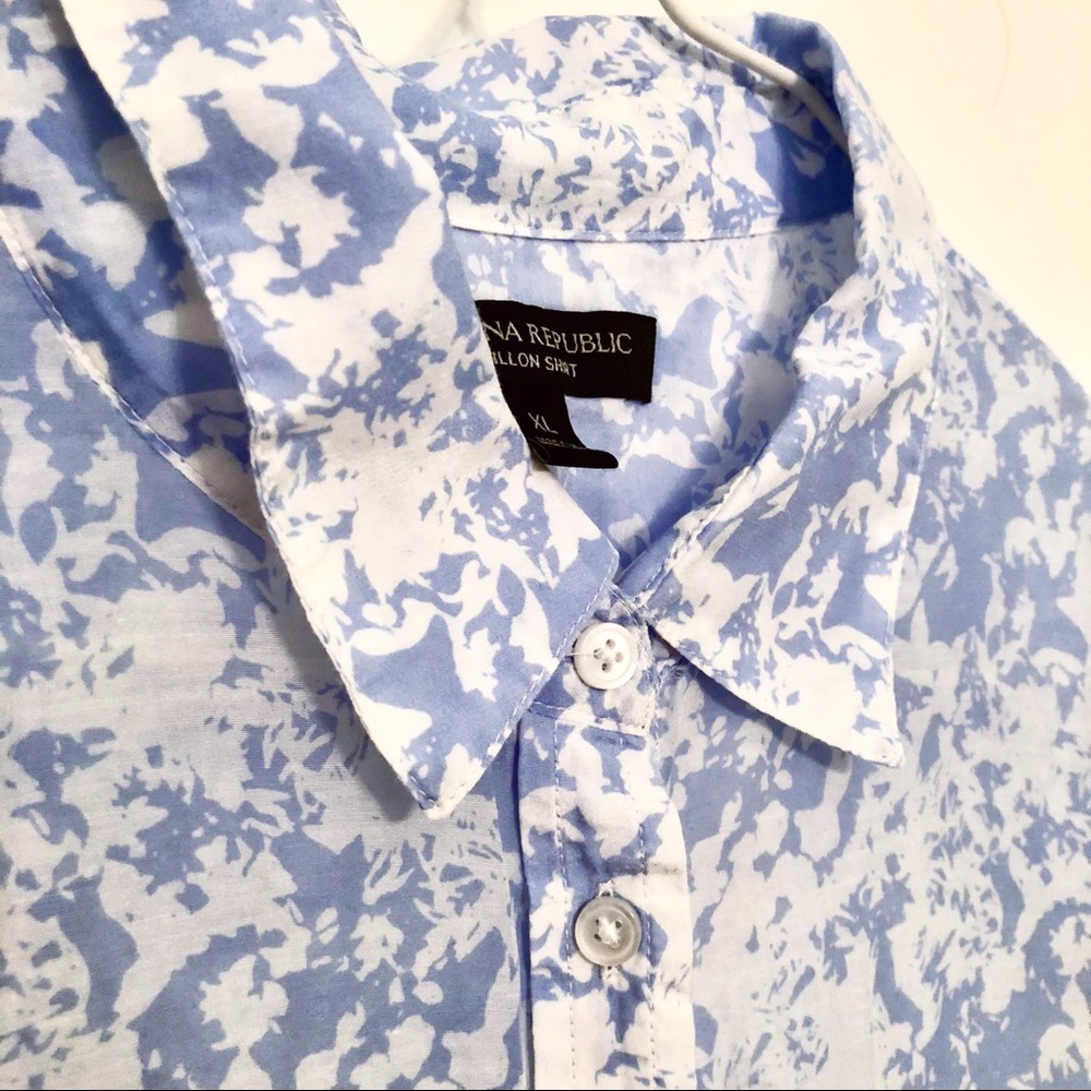 Banana Republic SOFT Blue Silk Dillon Shirt - Picture 4 of 6
